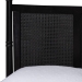 Baxton Studio Marisela Canopy Bed with Synthetic Rattan Headboard - Black Wood Bed Frame with Bamboo-Inspired Posts, Modern Transitional Bedroom Accent Furniture, King Size - MG0246-2-Black-King-Canopy Bed