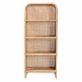 bali & pari Chusi Natural Rattan Decorative Shelf - Handwoven Cane Display Unit with Arched Top, Boho Coastal Storage Rack for Living Room or Bedroom - Chusi-Natural/Rattan-Shelf