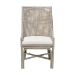 bali & pari Bella Rattan Dining Chair with Cushion - Handwoven Wicker Accent Side Chair with High Backrest, Coastal Boho Seating for Kitchen or Dining Area, French Grey - Bella-French Grey/Rattan-DC