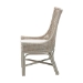 bali & pari Bella Rattan Dining Chair with Cushion - Handwoven Wicker Accent Side Chair with High Backrest, Coastal Boho Seating for Kitchen or Dining Area, French Grey - Bella-French Grey/Rattan-DC
