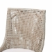 bali & pari Bella Rattan Dining Chair with Cushion - Handwoven Wicker Accent Side Chair with High Backrest, Coastal Boho Seating for Kitchen or Dining Area, French Grey - Bella-French Grey/Rattan-DC