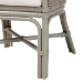 bali & pari Bella Rattan Dining Chair with Cushion - Handwoven Wicker Accent Side Chair with High Backrest, Coastal Boho Seating for Kitchen or Dining Area, French Grey - Bella-French Grey/Rattan-DC
