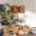 bali & pari Jeneth Natural Rattan Pendant Lampshade - Coastal Boho Ceiling Light Cover with Handcrafted Geometric Design - F247-FT16-Lamp Shade