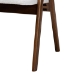 Baxton Studio Virden Boucle Upholstered Dining Chair Set of 2- Mid-Century Modern Armchair with Solid Wood Frame and Curved Open-Back Design, Walnut Brown and White - Virden-White Boucle/Walnut-DC