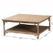 bali & pari Ganit Handwoven Seagrass Coffee Table - Square Center Table with Wrapped Frame and Lower Shelf, Coastal Boho Accent Furniture for Living Room or Lounge - F248-FT5-Seagrass-Coffee Table