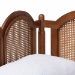 Baxton Studio Carmiya Scalloped Daybed - Twin Size Wooden Frame with Rattan Panels, Arched Boho Coastal Style Bed for Living Room or Guest Bedroom - MG0211-Walnut Rattan-Daybed-Twin