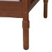 Baxton Studio Carmiya Scalloped Daybed - Twin Size Wooden Frame with Rattan Panels, Arched Boho Coastal Style Bed for Living Room or Guest Bedroom - MG0211-Walnut Rattan-Daybed-Twin