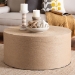 bali & pari Lapis Handwoven Jute Coffee Table - Boho Round Centerpiece with Natural Fiber Texture, Handcrafted Coastal Design for Living Room or Lounge Spaces - F248-FT9-Seagrass-Round-Coffee Table