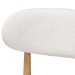 Baxton Studio Wattsu Boucle Upholstered Dining Chair Set of 2- Mid-Century Modern Side Chair with Solid Wood Frame and Rounded Backrest, Natural and White - Wattsu-White Boucle/Natural-DC