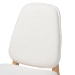 Baxton Studio Hudson Boucle Upholstered Dining Chair Set of 2- Mid-Century Modern Side Chair with Solid Wood Frame and Rounded Backrest, Natural and White - Hudson-White Boucle/Natural-DC