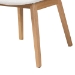 Baxton Studio Hudson Boucle Upholstered Dining Chair Set of 2- Mid-Century Modern Side Chair with Solid Wood Frame and Rounded Backrest, Natural and White - Hudson-White Boucle/Natural-DC