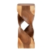 bali & pari Rapha Suar Wood Accent Table - Hand-Carved Sculptural Pedestal Stand with Twist Design, Modern Boho Side Table for Living Room or Entryway, 29.5" Tall - Suar S/T 012-Natural-Side Table