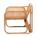 bali & pari Cambridge Natural Rattan Armchair - Handcrafted Lounge Chair with Cushion, Rounded Frame with Cane Woven Panels, Accent Seating for Living Room or Sunroom - Cambridge-Light Honey Rattan-CC