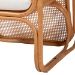 bali & pari Cambridge Natural Rattan Armchair - Handcrafted Lounge Chair with Cushion, Rounded Frame with Cane Woven Panels, Accent Seating for Living Room or Sunroom - Cambridge-Light Honey Rattan-CC