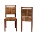 bali & pari Chabela Handwoven Seagrass Dining Chair Set of 2- Solid Mango Wood Frame with Woven Seat and Backrest, Rustic Boho Style Kitchen or Dining Room Seating, Brown - Cordoba-Type B-Light Brown Wood/Natural Weave-DC-KD Box