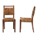 bali & pari Chabela Handwoven Seagrass Dining Chair Set of 2- Solid Mango Wood Frame with Woven Seat and Backrest, Rustic Boho Style Kitchen or Dining Room Seating, Brown - Cordoba-Type B-Light Brown Wood/Natural Weave-DC-KD Box