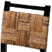 bali & pari Raniya Handwoven Seagrass Dining Chair Set of 2- Solid Mango Wood Frame with Woven Seat and Backrest, Rustic Boho Style Kitchen or Dining Room Seating, Black - Cordoba-Type C-Black Wood/Natural Weave-DC-KD Box