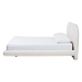 Baxton Studio Cachet Floating Platform Bed with Rounded Headboard - Low Profile Minimalist Boucle Upholstered Bed Frame, Cream, King - BBT61330-Floating Bed-Cream-King