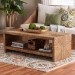 bali & pari Liza Rectangle Seagrass Coffee Table - Handwoven Natural Fiber Frame with Open Shelf, Coastal Boho Furniture for Living Room or Lounge - LIZZA-Seagrass-Coffee Table