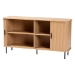 Baxton Studio Lucia Fluted Wood Sideboard - Mid-Century Modern Buffet Cabinet with Sliding Tambour Doors, 55" Wide - LC23005-Tan-Sideboard