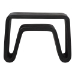 bali & pari Abebi Black Rattan Console Table - Modern Accent Table with Waterfall Silhouette and Open Hairpin Legs, Boho Coastal Style for Entryway, Hallway, or Living Room - Abebi-Black Rattan-Console Table