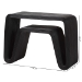 bali & pari Abebi Black Rattan Console Table - Modern Accent Table with Waterfall Silhouette and Open Hairpin Legs, Boho Coastal Style for Entryway, Hallway, or Living Room - Abebi-Black Rattan-Console Table