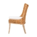 bali & pari Derris Natural Rattan Dining Chair with Cushion - Tall Wingback Side Chair with Solid Mango Wood Legs, Boho Coastal Style for Kitchen or Dining Room Seating, Light Honey - MD-39817-LC Derris-Natural Rattan-DC