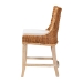 bali & pari Derris Natural Rattan Counter Stool with Cushion - Tall Wingback Stool with Solid Mango Wood Legs and Footrest, Boho Coastal Style for Kitchen Island or Dining Area Seating, Light Honey - MD-39818-LC Derris-Natural Rattan-CS