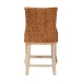 bali & pari Derris Natural Rattan Counter Stool with Cushion - Tall Wingback Stool with Solid Mango Wood Legs and Footrest, Boho Coastal Style for Kitchen Island or Dining Area Seating, Light Honey - MD-39818-LC Derris-Natural Rattan-CS