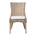 bali & pari Derris Natural Rattan Dining Chair with Cushion - Tall Wingback Side Chair with Solid Mango Wood Legs, Boho Coastal Style for Kitchen or Dining Room Seating, Greywashed - MD-39817-KB Derris-Grey Natural Rattan-DC