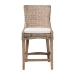 bali & pari Derris Natural Rattan Counter Stool with Cushion - Tall Wingback Stool with Solid Mango Wood Legs and Footrest, Boho Coastal Style for Kitchen Island or Dining Area Seating, Greywashed - MD-39818-KB Derris-Grey Natural Rattan-CS