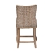 bali & pari Derris Natural Rattan Counter Stool with Cushion - Tall Wingback Stool with Solid Mango Wood Legs and Footrest, Boho Coastal Style for Kitchen Island or Dining Area Seating, Greywashed - MD-39818-KB Derris-Grey Natural Rattan-CS