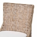 bali & pari Derris Natural Rattan Counter Stool with Cushion - Tall Wingback Stool with Solid Mango Wood Legs and Footrest, Boho Coastal Style for Kitchen Island or Dining Area Seating, Greywashed - MD-39818-KB Derris-Grey Natural Rattan-CS