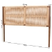 bali & pari Holitz Natural Rope Woven Headboard - Mountable Bed Backboard with Bayur Wood Frame, Modern Boho Accent for Bedroom Decor, King - Holtiz-Medium tone (NAT02)-Headboard King