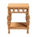 bali & pari Dolby Natural Rattan End Table - Handwoven Wicker Side Table with Lower Shelf, Coastal Boho Style Accent Table for Living Room or Bedroom - Dolby-Light Honey/Rattan-End Table