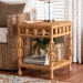 bali & pari Dolby Natural Rattan End Table - Handwoven Wicker Side Table with Lower Shelf, Coastal Boho Style Accent Table for Living Room or Bedroom - Dolby-Light Honey/Rattan-End Table