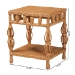 bali & pari Dolby Natural Rattan End Table - Handwoven Wicker Side Table with Lower Shelf, Coastal Boho Style Accent Table for Living Room or Bedroom - Dolby-Light Honey/Rattan-End Table