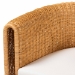 bali & pari Carina Natural Rattan Barrel Dining Chair - Handwoven Wicker Accent Chair with Curved Backrest and Removable Cushion, Coastal Boho Kitchen or Dining Room Seating - Palm-Light Honey/Rattan-Cushioned-Barrel-DC