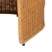 bali & pari Carina Natural Rattan Barrel Dining Chair - Handwoven Wicker Accent Chair with Curved Backrest and Removable Cushion, Coastal Boho Kitchen or Dining Room Seating - Palm-Light Honey/Rattan-Cushioned-Barrel-DC