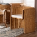 bali & pari Carina Natural Rattan Barrel Dining Chair - Handwoven Wicker Accent Chair with Curved Backrest and Removable Cushion, Coastal Boho Kitchen or Dining Room Seating - Palm-Light Honey/Rattan-Cushioned-Barrel-DC