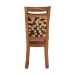 bali & pari Luan Suar Wood Dining Chair - Handcrafted Solid Wood Seat with Mosaic Backrest Inlay, Rustic Modern Accent Chair for Kitchen or Dining Room - Luan-Natural/Wooden-DC