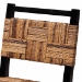 bali & pari Raniya Seagrass Counter Stool Set of 2 - Solid Mango Wood Frame with Woven Seat and Backrest, Rustic Boho Style Dining or Kitchen Island Seating, Black - Luanda-Type C-Black Wood/Natural-CS-KD Box
