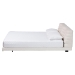 Baxton Studio Alfie Boucle Floating Bed with Channel Tufted Headboard - Low Profile Minimalist Platform Bed Frame, Cream, Queen - BBT61332-Floating Bed-Cream-Queen