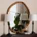Baxton Studio Urania Wall Mirror - Irregular Shape Accent Mirror with Antique Goldleaf Frame, Modern Glam Accent for Living Room, Entryway, or Bedroom Decor - RXW-10983-Forged Brass-Mirror
