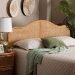 bali & pari Adelita Natural Rattan Arched Headboard - Handwoven Cane Panel with Rattan Frame, Coastal Boho Style Bedroom Decor, Queen - Adelita-Light Honey/Rattan-HB-Queen