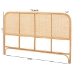 bali & pari Agota Natural Rattan Standalone Headboard - Handwoven Wicker Panel with Rounded Corners and Rattan Frame, Coastal Boho Style Bedroom Decor, Queen - Agota-Light Honey/Rattan-HB-Queen