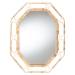 bali & pari Remedy Octagonal Natural Rattan Wall Mirror - Handwoven Accent Mirror with Open Loop Detailing, Boho Coastal Style for Entryway, Bedroom, or Living Room Decor