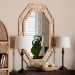 bali & pari Remedy Octagonal Natural Rattan Wall Mirror - Handwoven Accent Mirror with Open Loop Detailing, Boho Coastal Style for Entryway, Bedroom, or Living Room Decor - WS146-Light Honey Rattan-Mirror