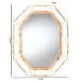bali & pari Remedy Octagonal Natural Rattan Wall Mirror - Handwoven Accent Mirror with Open Loop Detailing, Boho Coastal Style for Entryway, Bedroom, or Living Room Decor - WS146-Light Honey Rattan-Mirror