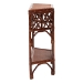 bali & pari Gaspar Marbled Tortoise Natural Rattan Console Table - Handcrafted Accent Table with Chippendale Design, Coastal Tropical Style for Entryway, Hallway, or Living Room - Gaspar-Tortoise/Rattan-Half Moon-Console Table